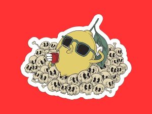 Humanade Lemon Vampire sticker