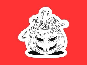 Jack O Lantern Sticker