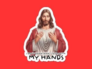 Jesus Ricky Bobby Sticker
