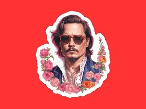 Johnny Depp Sticker