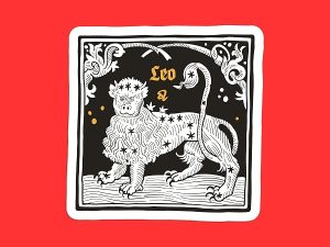 Leo Zodiac Sign Sticker