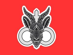 Leviathan Cross Goat Sticker