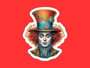 Mad Hatter Sticker
