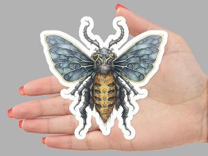 Mechanical Moth Sticker