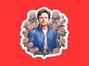 Michael J Fox Sticker