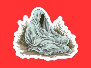 Peaceful Grim Reaper Sticker