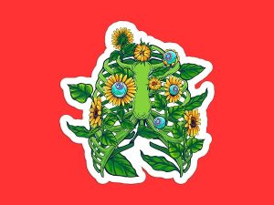 Plant Skeleton Sticker