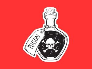 Poison Bottle Sticker