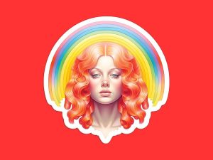 Rainbow Girl Sticker