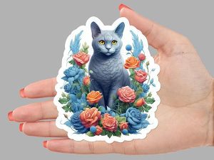 Russian Blue Cat Sticker