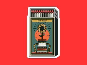 Safety Matches Sticker