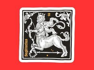 Sagittarius Zodiac Sign Sticker