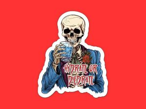 Skeleton Hydrate or Diedrate Sticker
