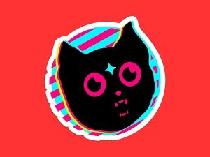 Trippy Cat Sticker