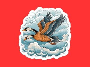 Two Headed Goose Sticker