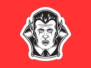Vampire Dracula Sticker