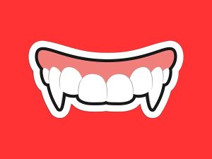 Vampire Fangs Sticker
