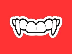 Vampire Fangs Sticker