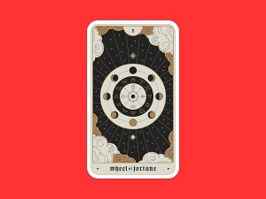 Wheel of Fortune Tarot Card Sticker