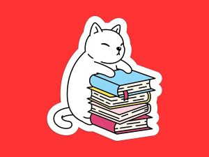 White Cat Books Sticker