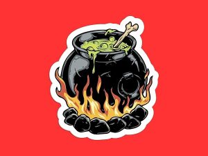 Witch Cauldron Sticker