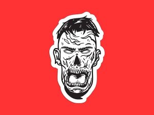 Zombie Sticker