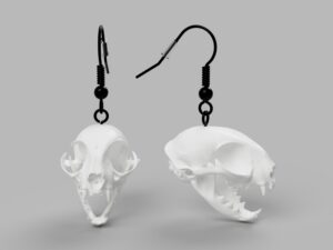 Cat Skull Earrings | Hypoallergenic