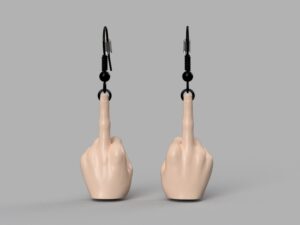 Middle Finger Earrings | Hypoallergenic