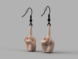 Middle Finger Earrings | Hypoallergenic