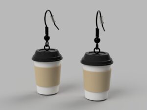 Coffee Earrings | Hypoallergenic
