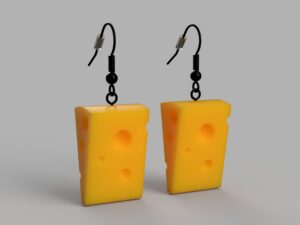 Cheese Earrings | Hypoallergenic