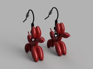 Balloon Dog Earrings | Hypoallergenic