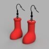Big Red Boots Earrings | Hypoallergenic