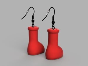 Big Red Boots Earrings | Hypoallergenic