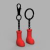 Big Red Boots Keychain