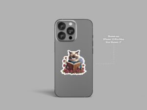 Grumpy Cat Reading Sticker