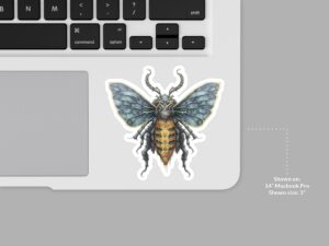 Mechanical Moth Sticker