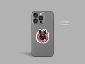 Black German Shepherd Sticker