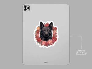 Black German Shepherd Sticker