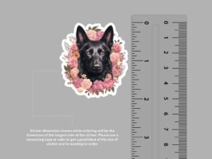 Black German Shepherd Sticker