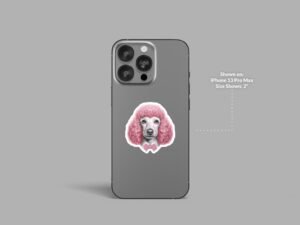 Pink Poodle Sticker