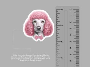 Pink Poodle Sticker