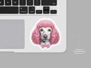 Pink Poodle Sticker