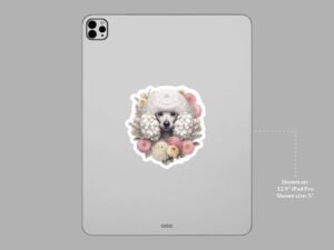 White Poodle Sticker