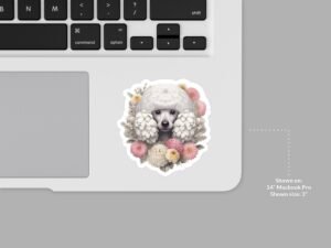 White Poodle Sticker