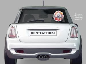 White Poodle Dog Sticker