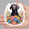 Chocolate Labrador Dog Sticker
