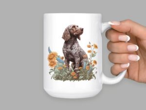 Wirehound Pointing Griffon 15oz Ceramic Coffee or Tea Mug