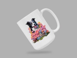 Border Collie 15oz Ceramic Coffee or Tea Mug