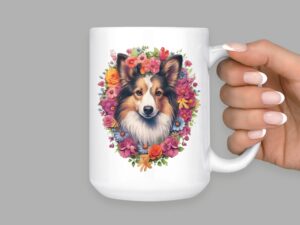 Shetland Sheepdog 15oz Ceramic Coffee or Tea Mug